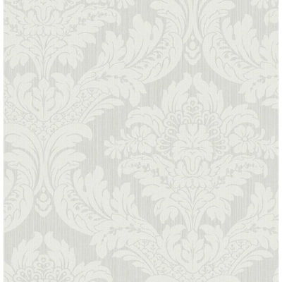 Genevieve Damask Morning Mist Wallpaper